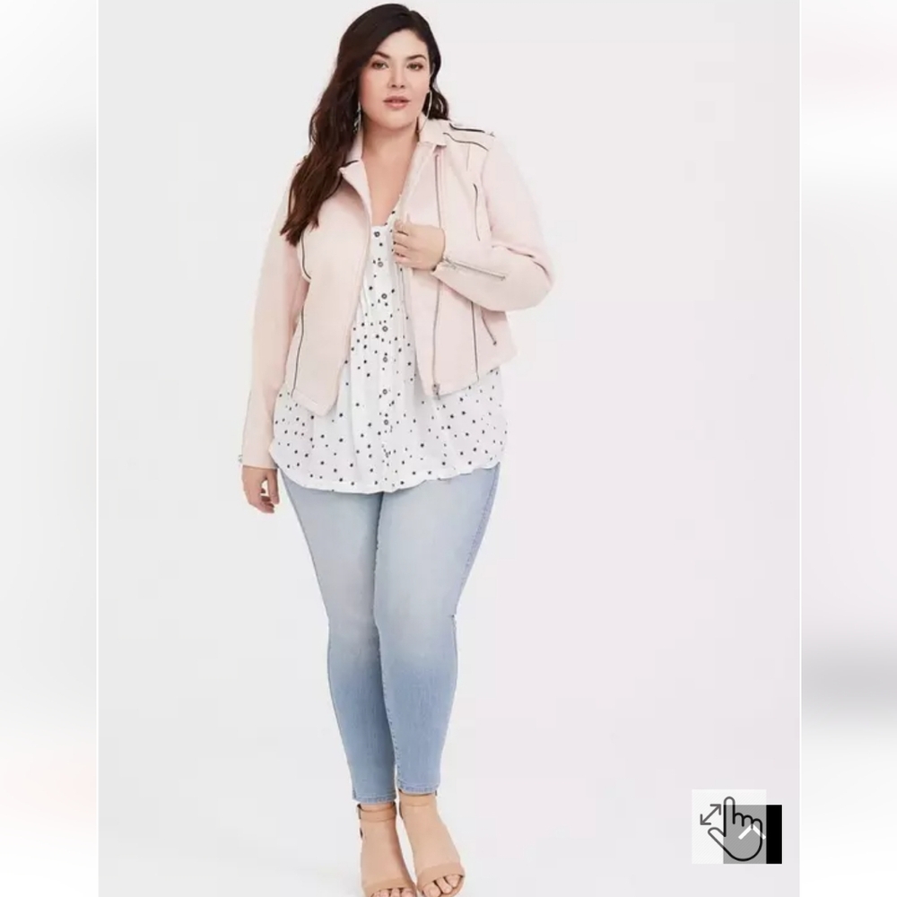 Torrid Light Pink Leather Jacket